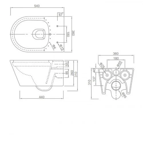 Подвесной унитаз SSWW CT2040