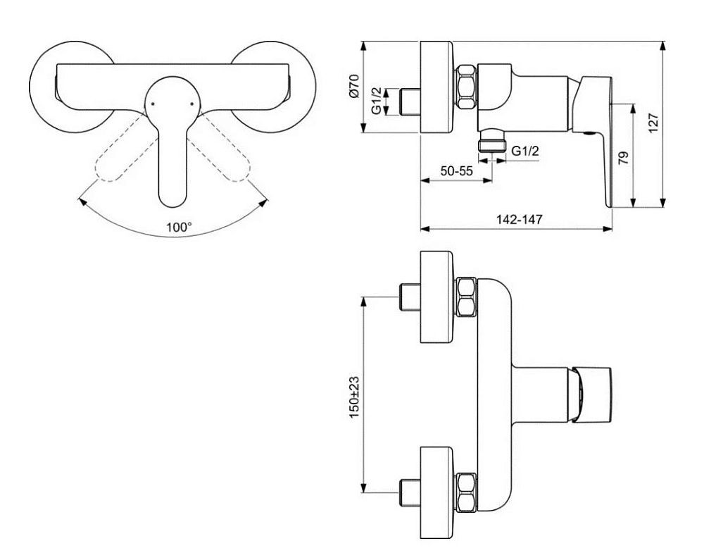 Смеситель для душа Ideal Standard Sesia BC207AA хром