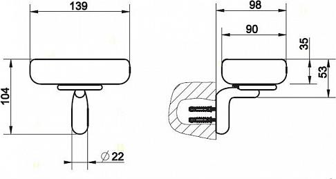 Мыльница Gessi Goccia 38001#079, белый