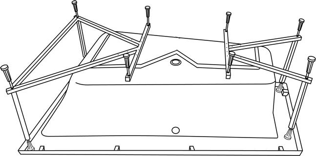 Каркас для ванны Excellent универсальный с установкой