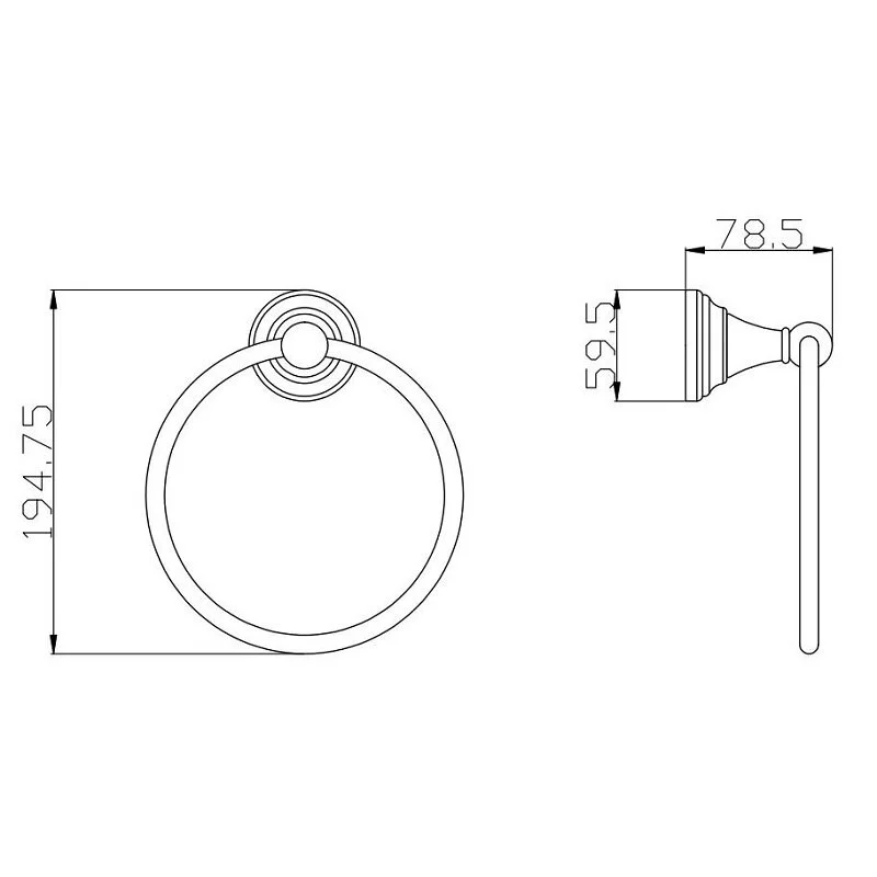 Полотенцедержатель Rav-Slezak Morava MKA0104CMAT черный