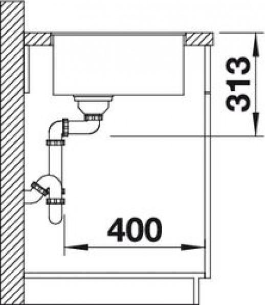 Кухонная мойка Blanco Subline 320-F 523418 алюметаллик