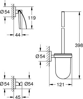 Набор аксессуаров для ванны Grohe Essentials 40407001