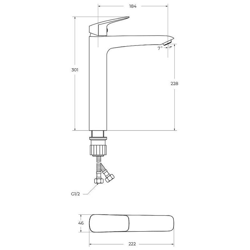 Смеситель для раковины BelBagno Due DUE-LMC-CRM-W0, хром