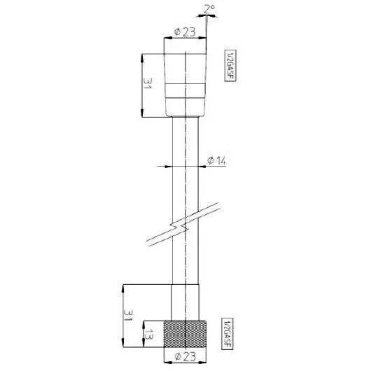 Душевой шланг Bossini Cromolux A00258C.073.1 черный