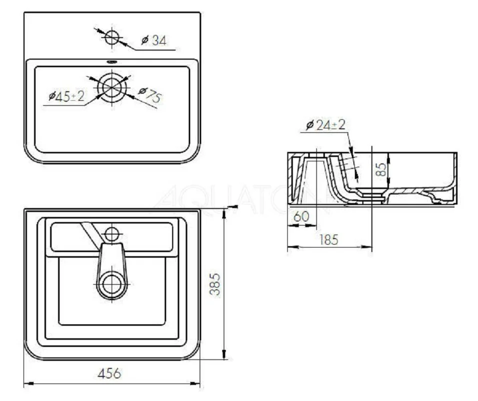 Раковина накладная Dreja 1AX174WBXX000 белый