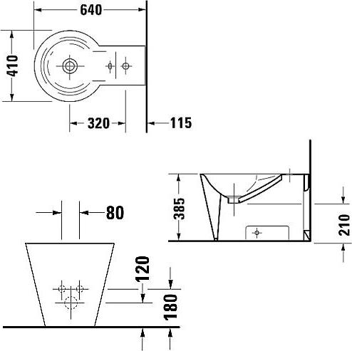 Напольное биде Duravit Starck-1 0274100000