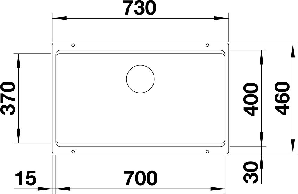 Кухонная мойка Blanco Etagon 700-U Silgranit 525169 алюметаллик