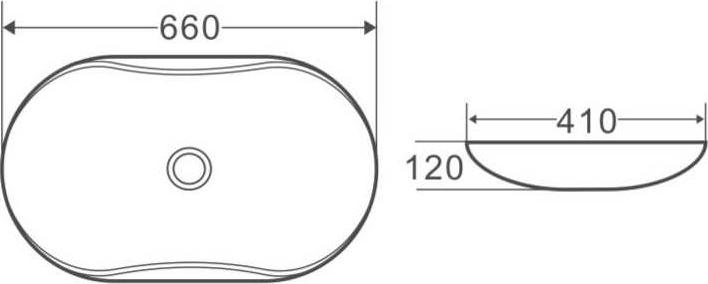 Раковина накладная 66 см Belbagno BB1334