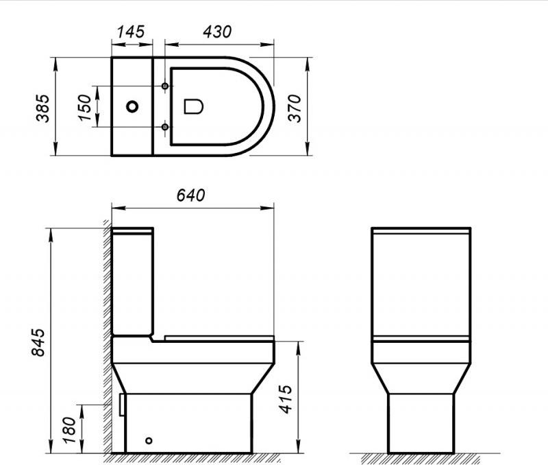 Бачок для унитаза BelBagno Norma BB339T подвод снизу бачка