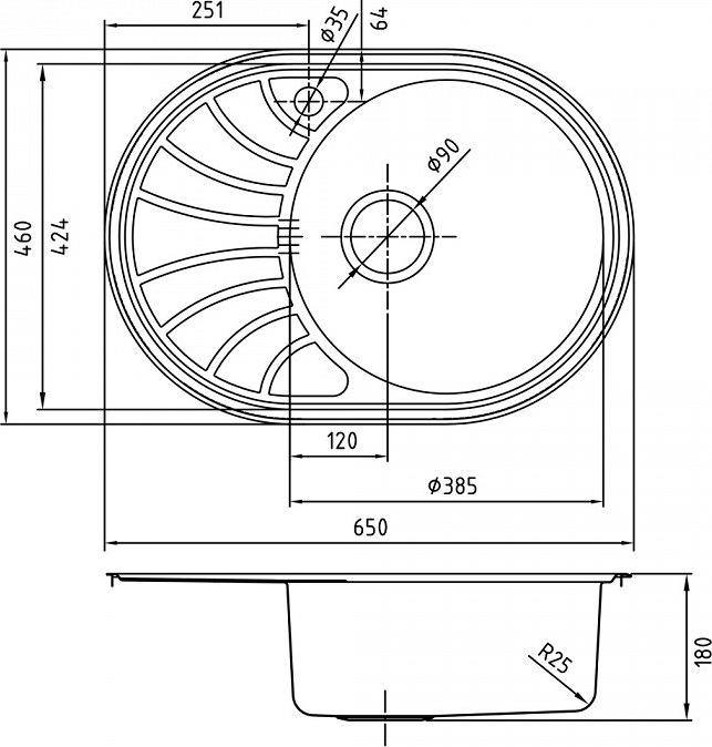 Кухонная мойка Iddis Suno SUN65PRi77, хром