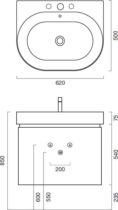 Тумба для комплекта Berloni Bagno Day DY BS01 405