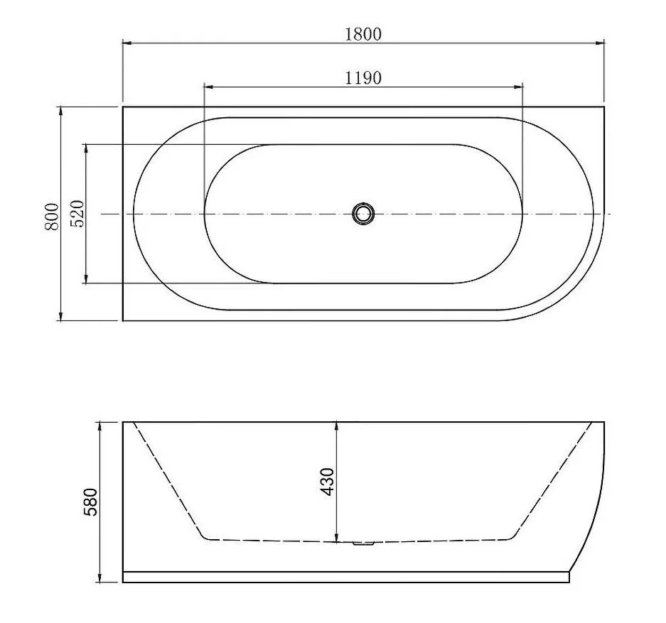 Акриловая ванна Aquanet Elegant 260055 белый