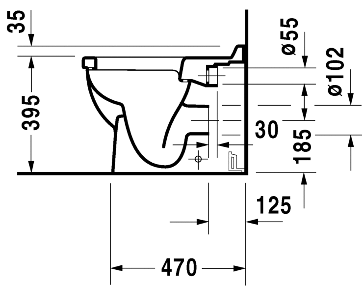 Приставной унитаз Duravit Starck-3 0124090000