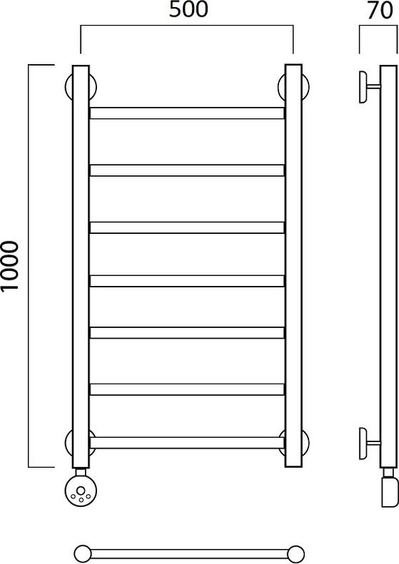 Полотенцесушитель электрический Aquanerzh Прямая 000-10A10050_L