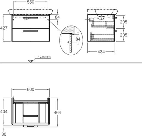 Тумба под раковину 60 см Geberit It! 819070000, белый