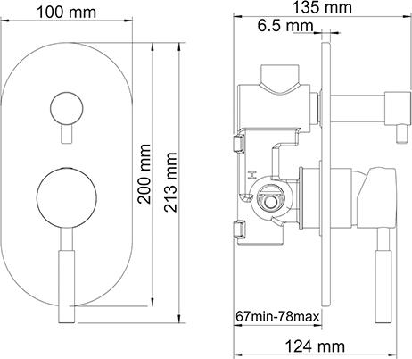 Смеситель WasserKRAFT Wern 4200 4251 для душа