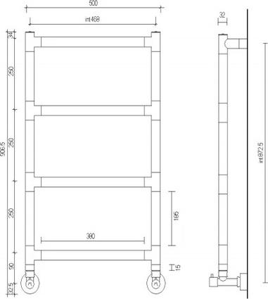 Полотенцесушитель водяной Margaroli Sereno 4-482 44824704CRN, хром