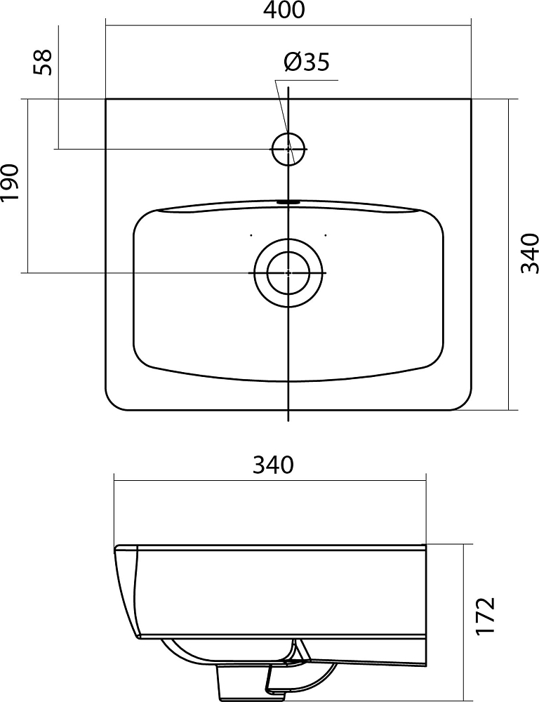 Раковина Santek Нео 1WH302183 40 см.