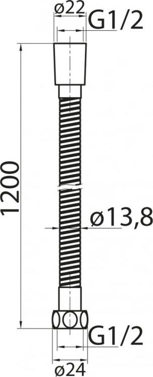 Шланг для душа 120 см Cezares CZR-FMDC2-120-03, золото