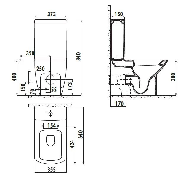 Напольный унитаз Creavit Thor TH361/TH410/IT5030