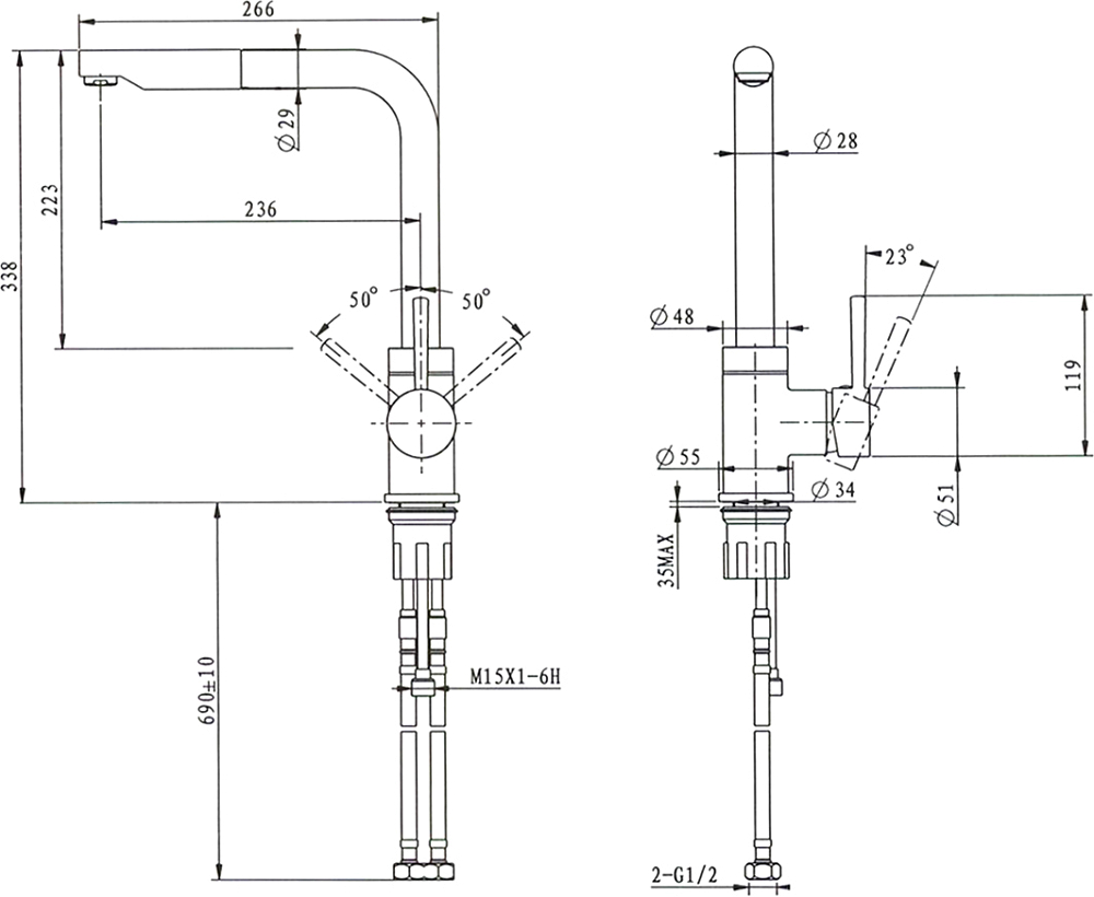 Комплект Мойка кухонная Domaci Сиена 54100-101 белый глянец + Смеситель STWORKI HDN1309XH