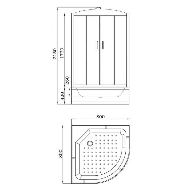 Душевой бокс Parly Classic Эконом EC821