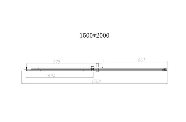 Душевая дверь Vincea Dice VDS-4D150CL 150x200 см, хром, стекло прозрачное