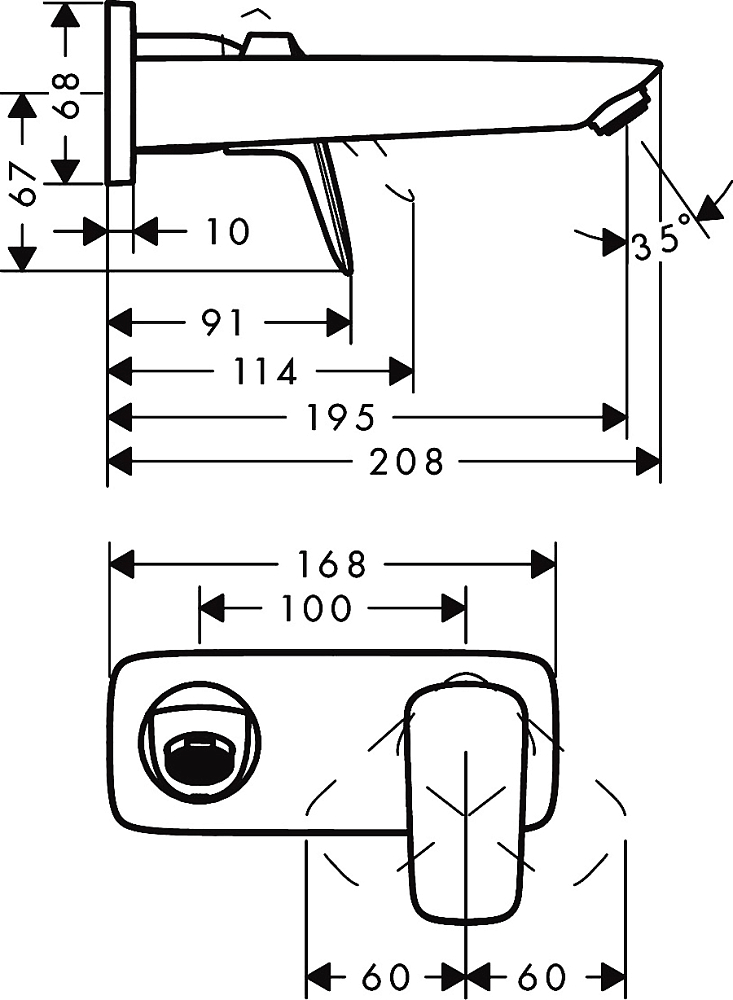 Смеситель для раковины Hansgrohe Logis 71220000, хром