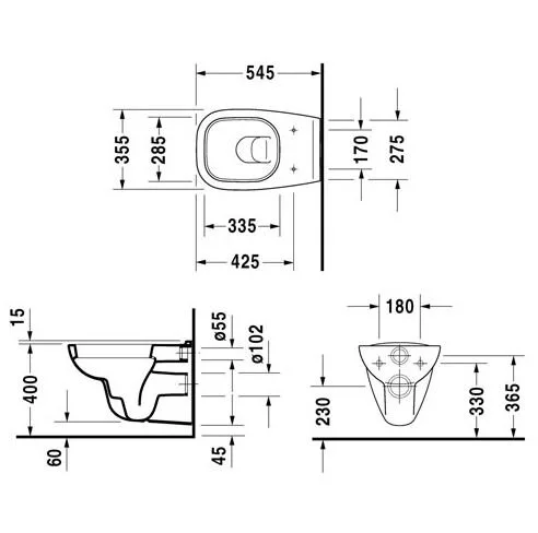 Инсталляция Viega с унитазом Duravit D-code 45351900A1, сиденье стандарт клавиша хром, комплект