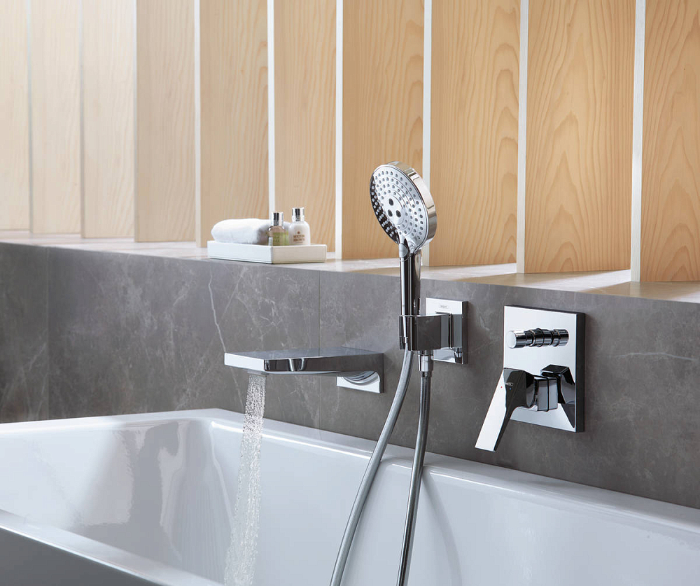 Смеситель для ванны Hansgrohe Metropol 32545340, шлифованный чёрный хром