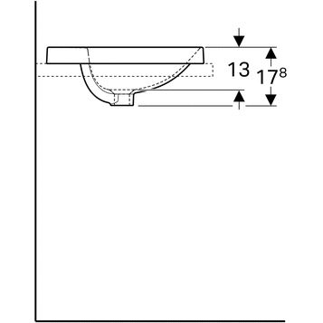 Раковина 48 см Geberit VariForm 500.704.01.2, белый