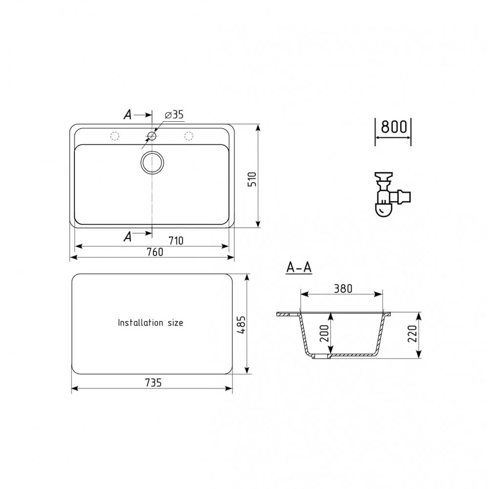 Кухонная мойка Ulgran U-600 U-600-342 серый