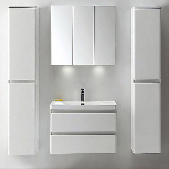 Тумба для комплекта BelBagno ENERGIA-N-900-2C-SO-BL bianco lucido