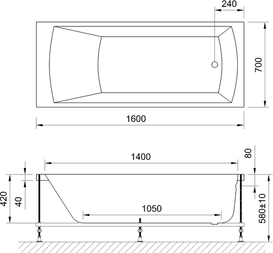 Акриловая ванна Royal Bath VIENNA 160x70 RB 953202