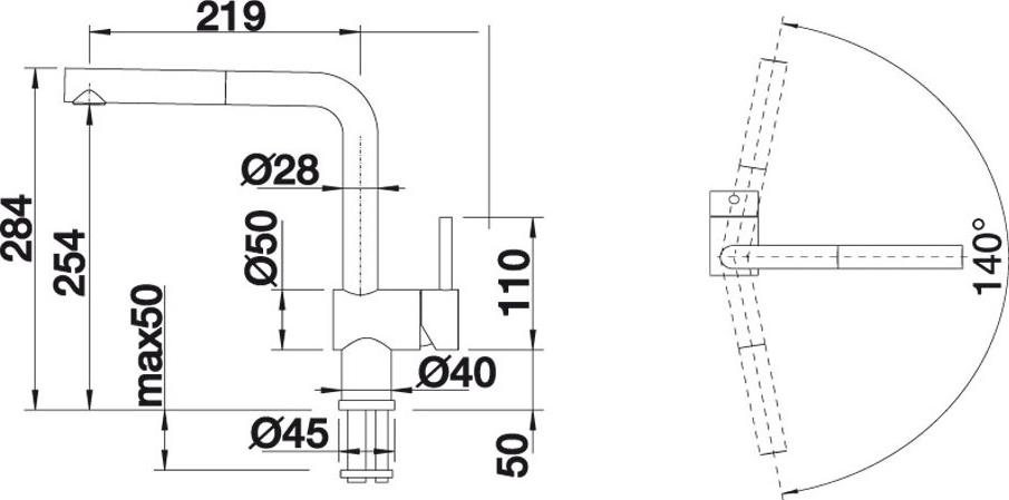 Смеситель Blanco Linus-S 516688 для кухонной мойки