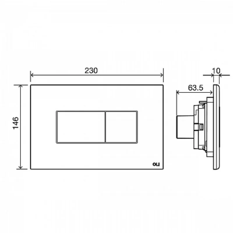 Комплект инсталляция OLI 120 Eco Sanitarblock pneumatic с унитазом Point Вега PN41711, сиденье микролифт, клавиша OLI Karisma, цвет хром матовый, 879235pKA02+PN41711