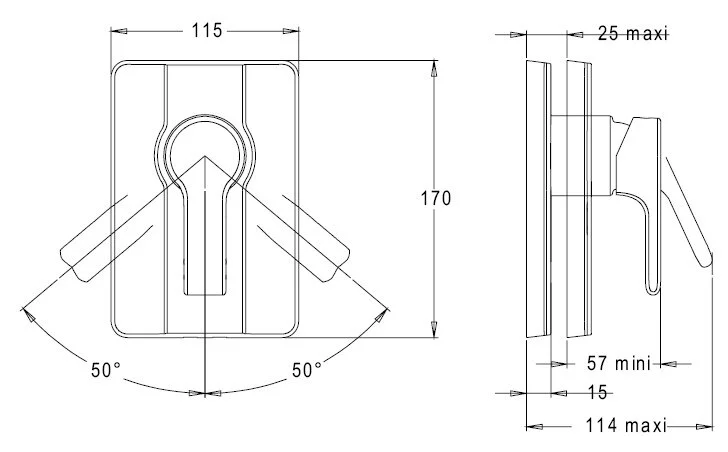 Смеситель для душа Jacob Delafon Singulier E10880-4-CP хром