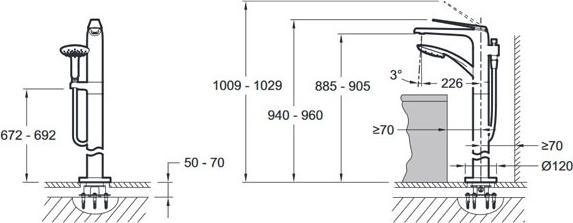 Зеркало Art&Max Gina AM-Gin-900-700-DS-F-H с подсветкой, белый