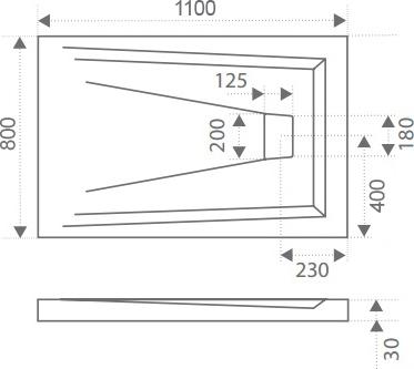 Поддон для душа Good Door Атриум 110x80