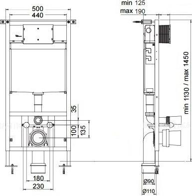 Комплект инсталляции Bocchi 8010-1000 с подвесным унитазом Jacob Delafon Struktura EDF102-00 + крышка-сиденье с микролифтом E70025-00