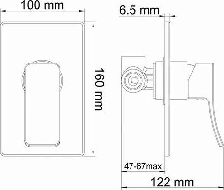 Встраиваемый комплект для душа WasserKRAFT Aller A12667WHITE, белый/хром