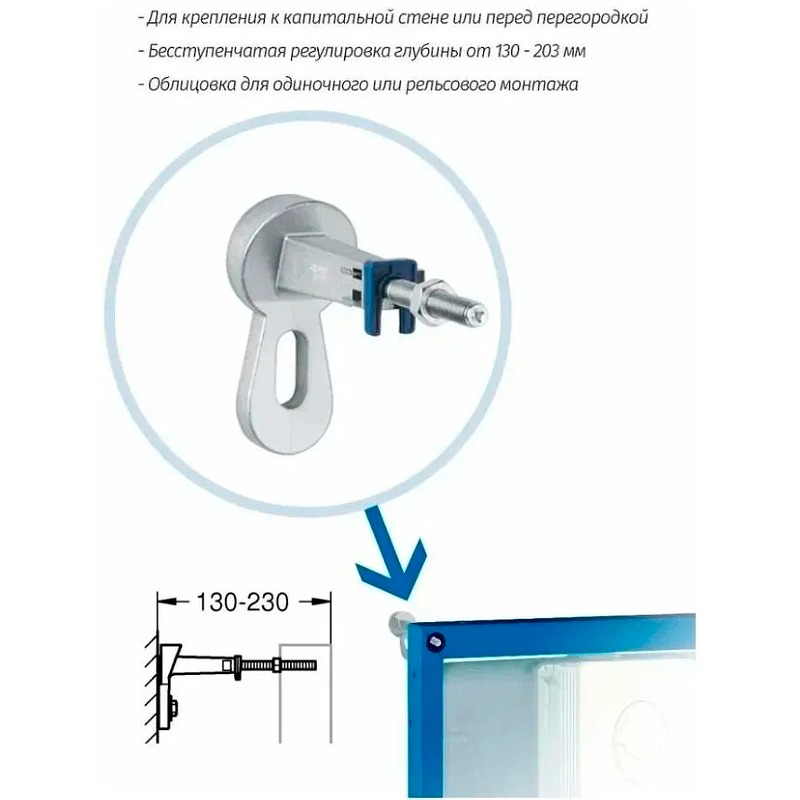 Инсталляция для унитаза Grohe Rapid SL 38811KF0 для унитаза, с черной матовой клавишей смыва