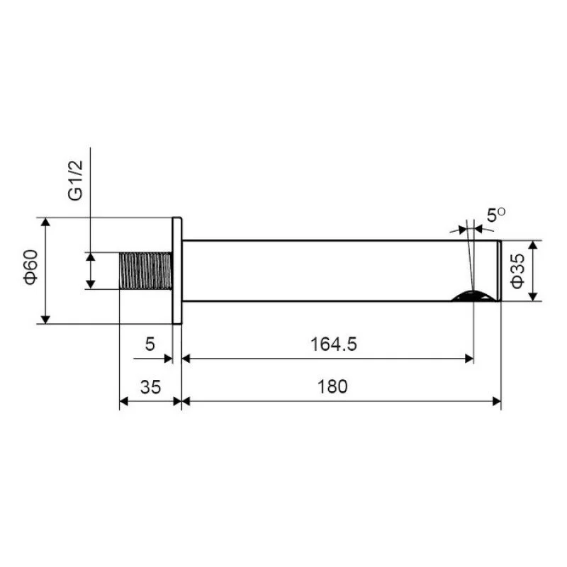 Излив  Excellent Pi AREX.1225BL черный