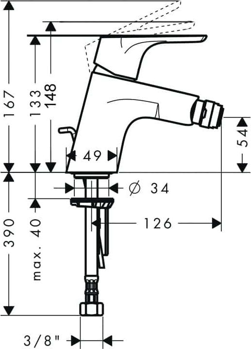 Смеситель для биде Hansgrohe Focus 31928000, хром