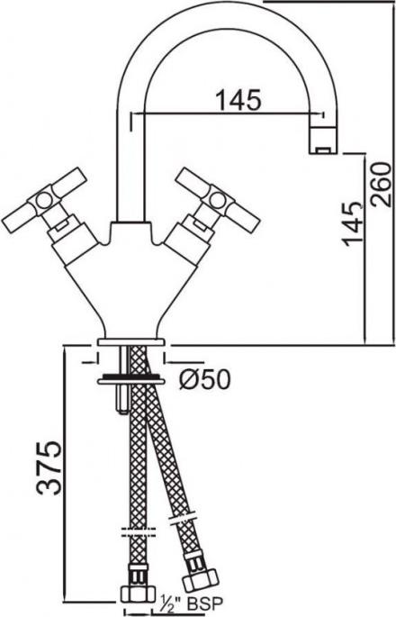 Смеситель для раковины Jaquar Solo SOL-CHR-6167B