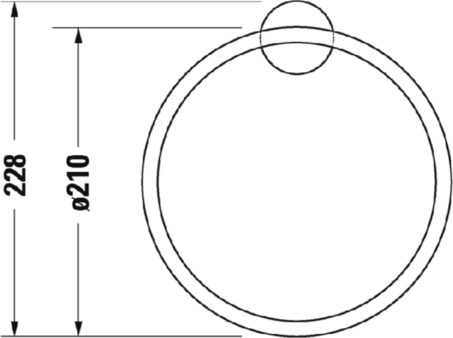 Полотенцедержатель Duravit Starck T 0099471000 кольцо, хром