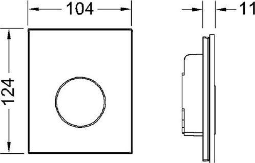 Кнопка смыва Tece Loop Urinal 9242659 белое стекло кнопка хром матовый