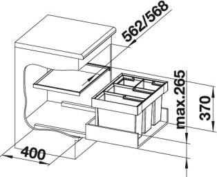 Система сортировки мусора Blanco Flexon II 60/4 521474