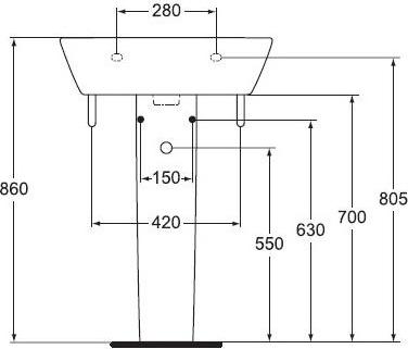 Пьедестал для раковины Vidima W313061